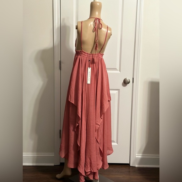 NWT-Tassel Fringe Strap Cutout Maxi Dress w/Pockets - Picture 14 of 14